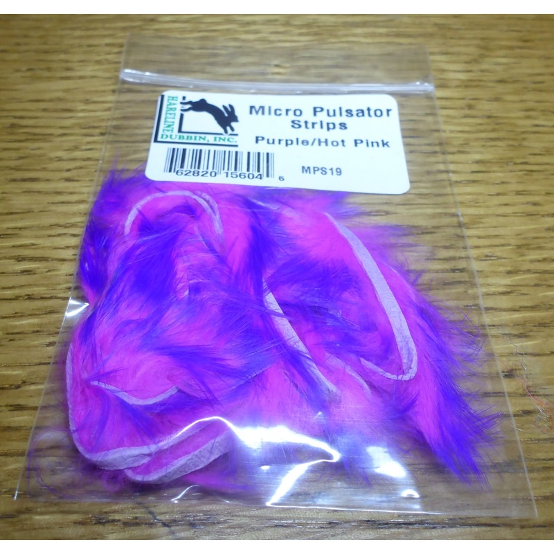Hareline Micro Pulsator Strips Purple over Hot Pink