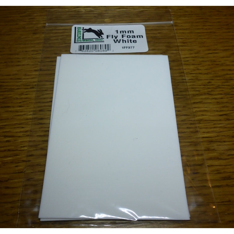 Hareline 1mm Ultra Thin Foam White