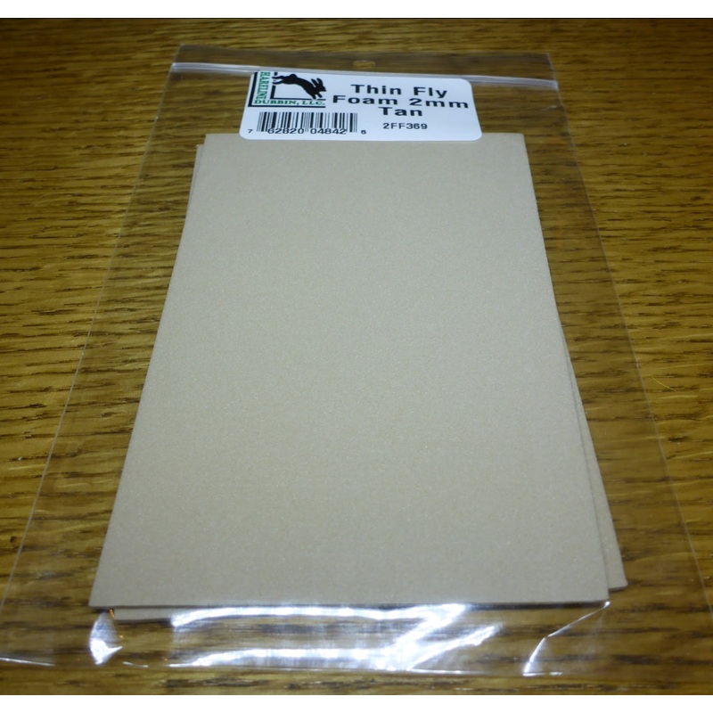 Hareline 2mm Thin Foam Tan