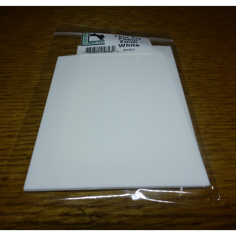 Hareline 2mm Thin Foam White