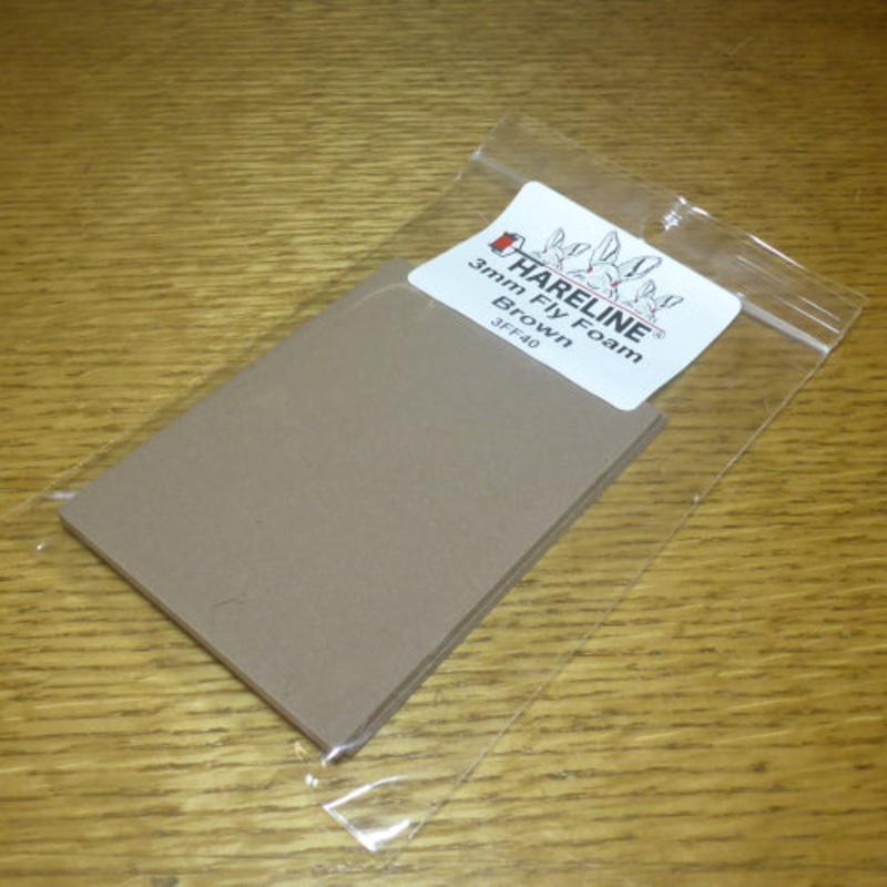 Hareline 3mm Thin Foam Brown