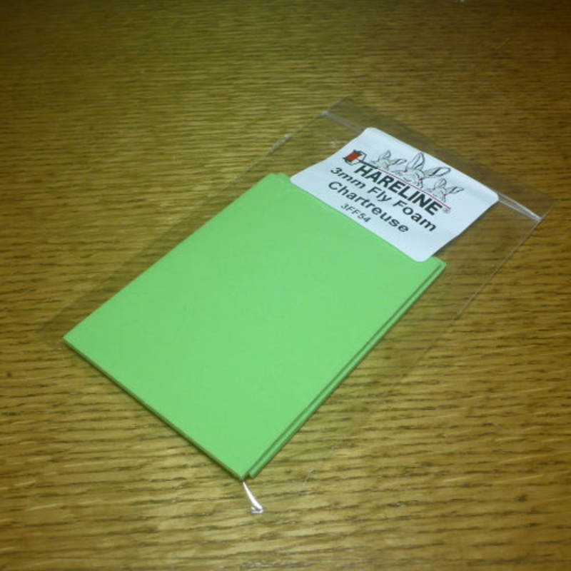 Hareline 3mm Thin Foam Chartreuse