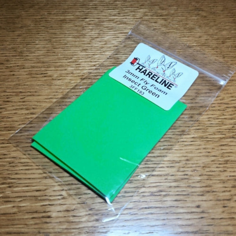 Hareline 3mm Thin Foam Insect Green