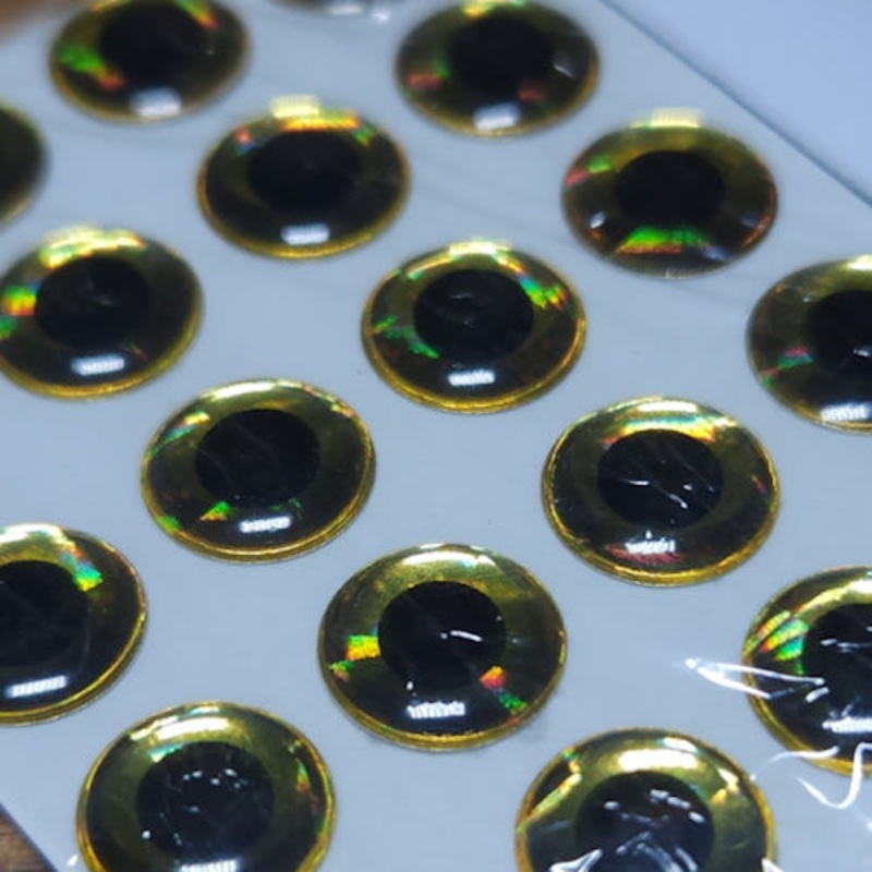 3D Dome Fisch Eyes – Gold|3mm|5mm|8mm