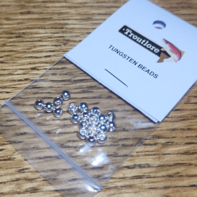 Tungsten Beads Silver 20 Pcs