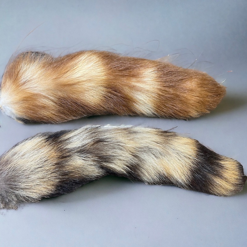 Whole Raccoon Tail|Natural|Bleached