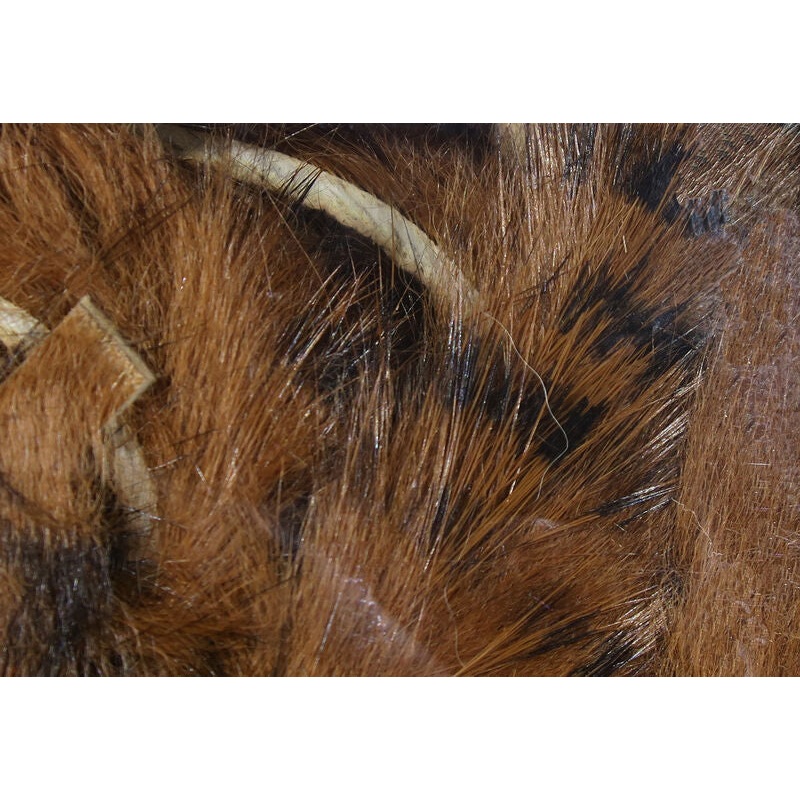 Black Barred Rabbit Strips|Wine / Red|Grizzly|Bright Purple|Medium Brown|Olive|White