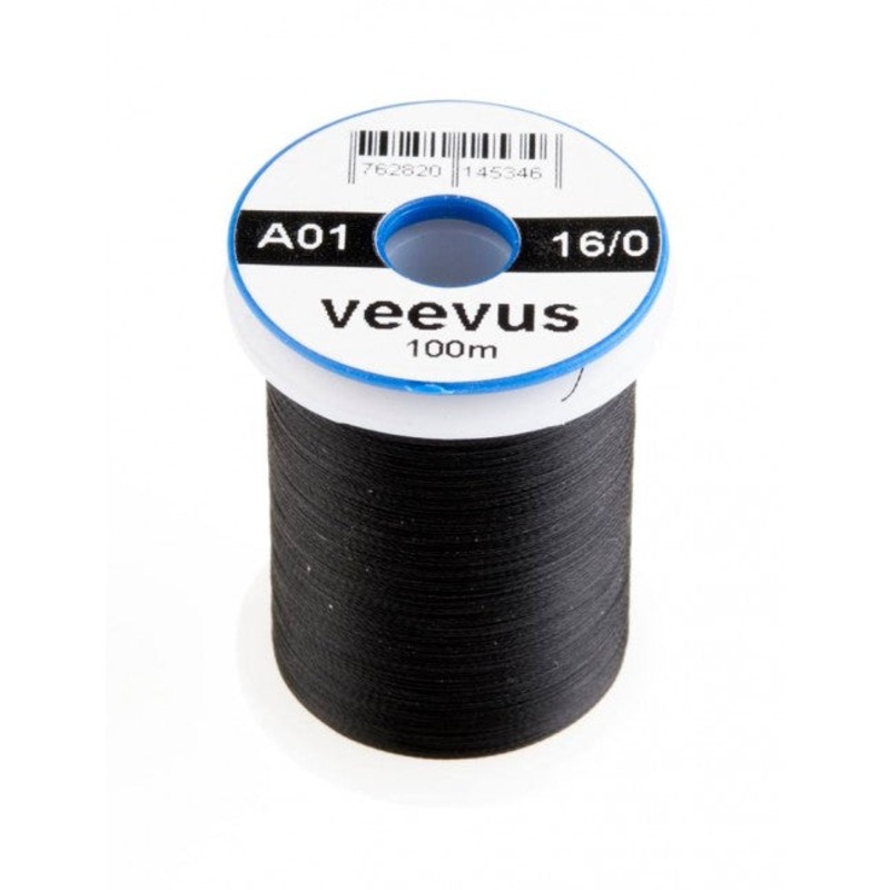 Veevus 16/0 Thread|Black|Light Brown|Light Cahill|Olive|White|Dun|Olive Dun|Gray