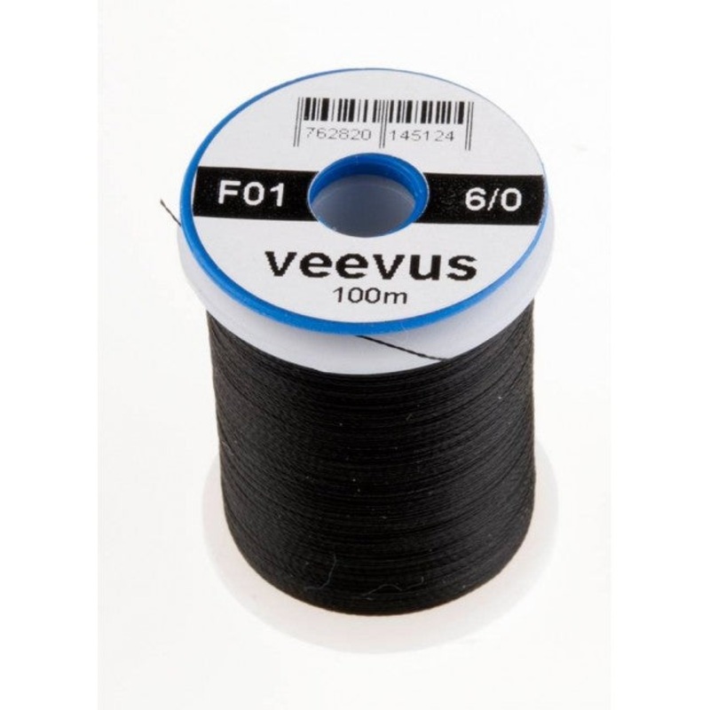 Veevus 6/0 Thread|Black|Olive|White|Silver Doctor Blue|Chartreuse
