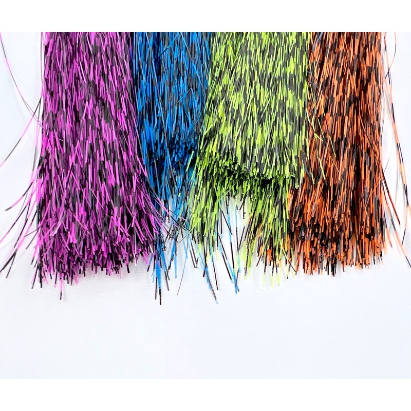 Grizzly Barred Flashabou|Fl. Pink/Black|Fl. Orange/Black|Fl. Blue/Black|Clear/Black|Yellow/Black