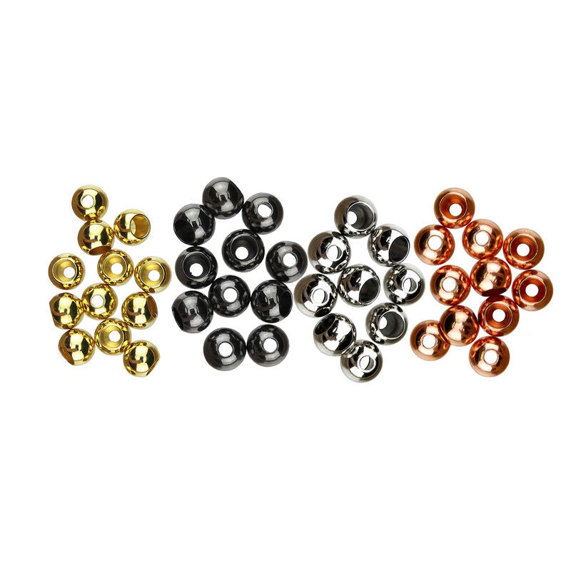 Spirit River Brite Beads|Bead Black Nickel|Bead Gold|Bead Copper|Bead Nickel|1/4 (6.3mm)|7/32 (5.5mm)|3/16 (4.8mm)|5/32 (4mm)|1/8 (3.2mm)|7/64 (2.8mm)|3/32 (2.3mm)|5/64 (2mm)|1/16 (1.5mm)