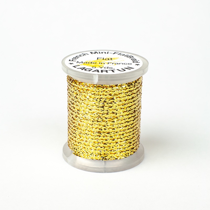 Lagartun Mini Flatbraid|Olive|Fluorescent Chartreuse|Fluorescent Blue|Fluorescent Yellow|Rust|Matte Holographic Silver|Silver|Green|Pearl|Fluorescent Pearl|Dark Peacock|Fluorescent Red|Galaxy|Black|Red|Bronze|Lilac|Tan|Gold|Shiny Holographic Gold|Matte Ho