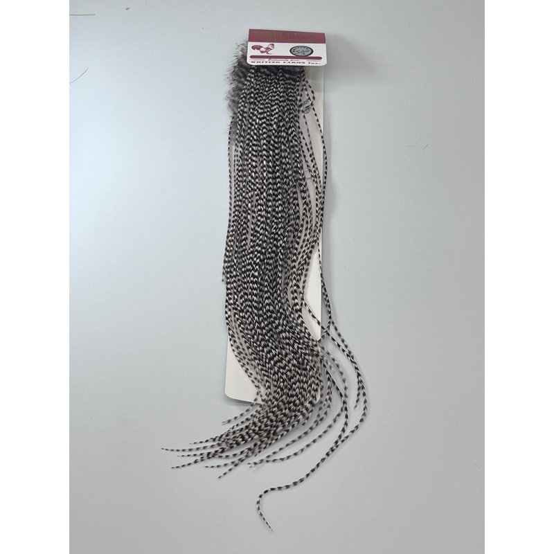 Whiting Silver 1/4 Saddle|Grizzly|Black (|14 & Smaller)|Brown (Midge Sizes)