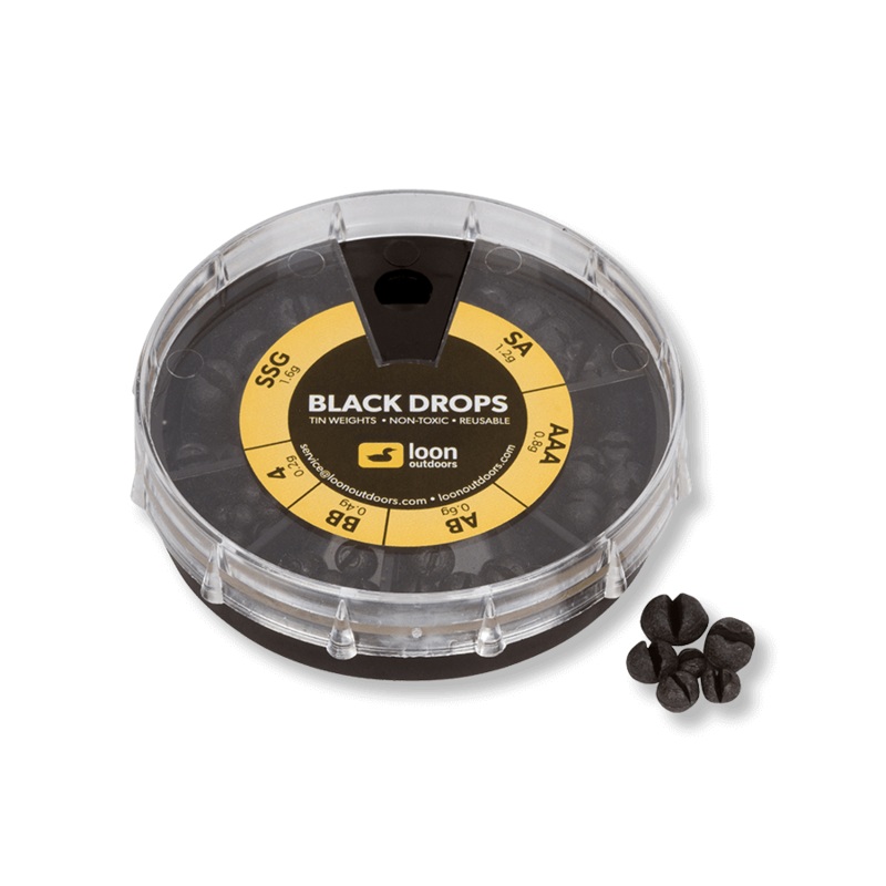 Loon Drops Split Shot|Black Drop|Camo Drop|4 Skinny Water|4 Big Water|6|8