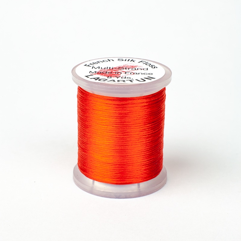 Lagartun French Silk Floss|Lemon Yellow|Kingfisher Blue|Fuchsia|Black|Blue|Purple|Highlander green|Green|Olive|Burgundy|Orange|Red Claret|Red|Marigold Yellow|Brilliant White|Lilac|Sil. Doc. Blue|Pale Blue|Marron