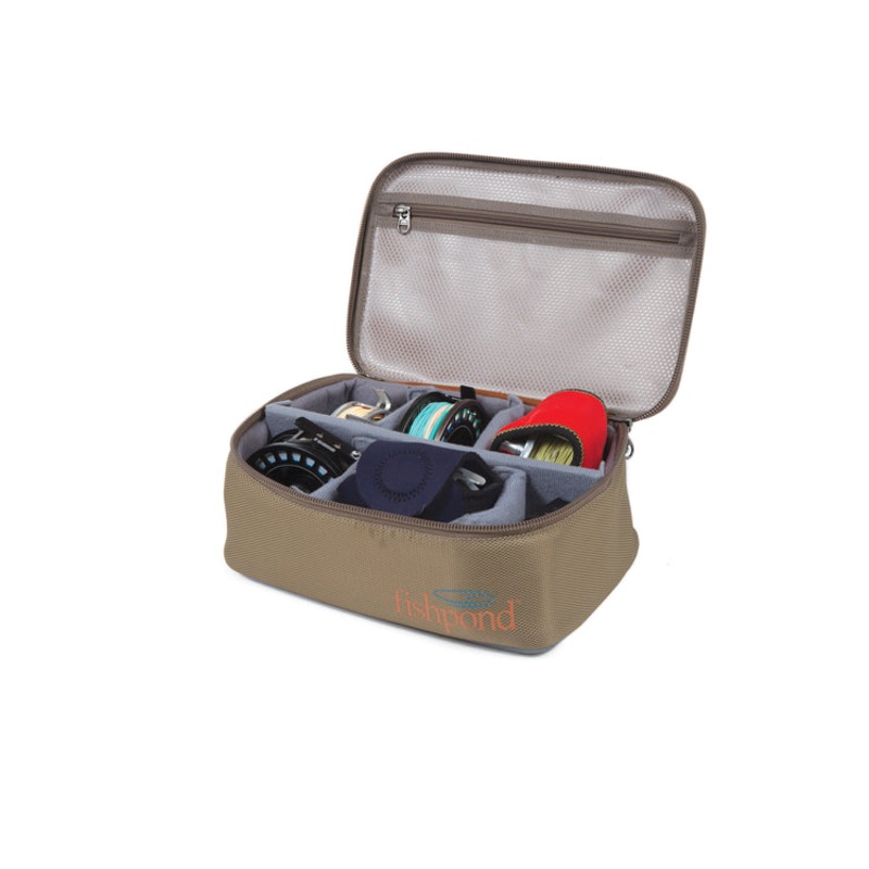 Fishpond Ripple Reel Case|Tidal Blue|Sand/Saddle Brown|Medium|Large