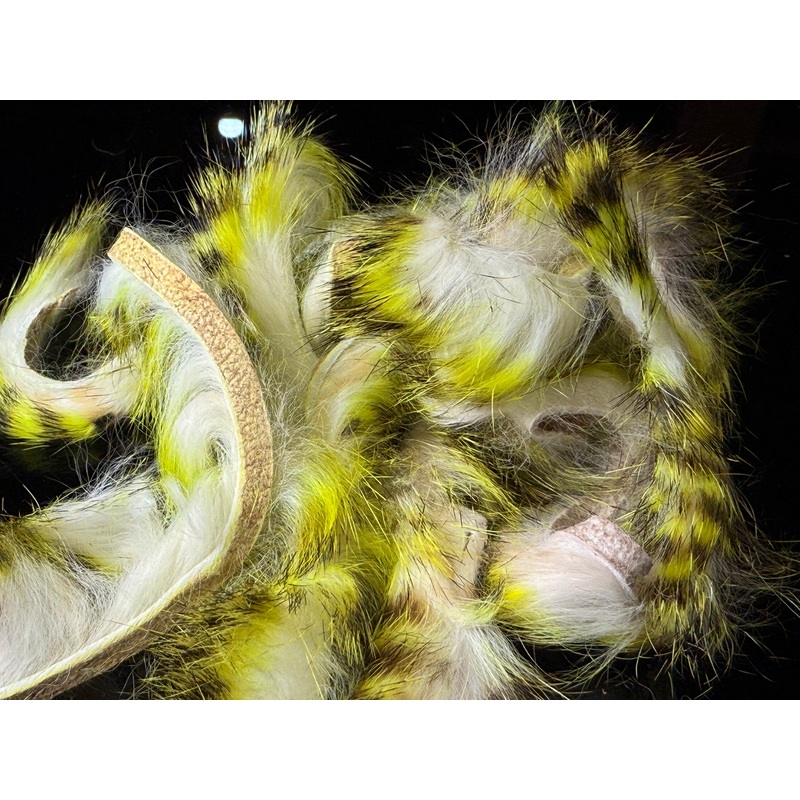 Tiger Barred Rabbit Strips|Chartreuse/White|Purple/Fuchsia|Chartreuse/Fl Yellow|Olive/Black over Lt Olive|Green/Brown over Olive|Purple/Black over White|Hot Pink/Brown over Peach|Hot Pink/Brown over Chartreuse|Hot Pink/Black over White|Hot Pink/Brown over