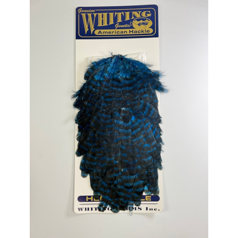 Whiting Hen Saddle – Grizzly|Shell Pink|Purple|Pink|Kingfisher Blue|Red|Orange|Fl. Green Chartreuse|Natural|Yellow|Olive