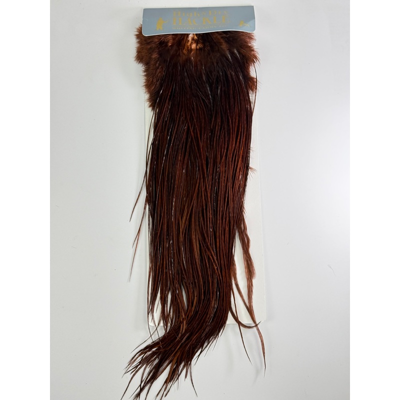 Whiting High and Dry Hackle Saddle White dyed Coachman Brown