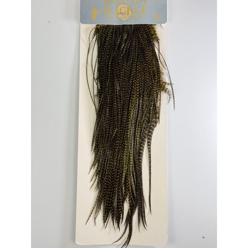 Whiting High and Dry Saddle Grizzly Custom dyed Olive