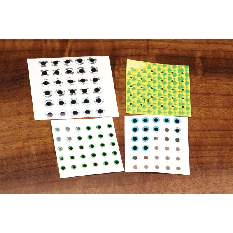 Adhesive Eyes|Yellow|Red|Silver|5/32″|7/32″|1/8″|3/16″|3/32″|1/4″