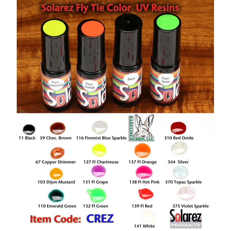 Solarez UV Fly Tie COLOR 5 gram Bottle w Brush Cap