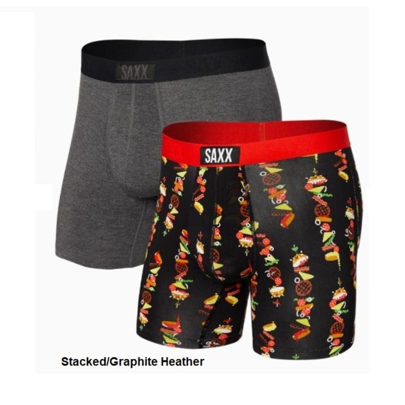 Saxx Vibe Boxer 5 – 2/pk|M|MINTY FRESH-BLK|MODERN FAIRISLE-BLK|WOODSY HOLIDAY-BUFFA