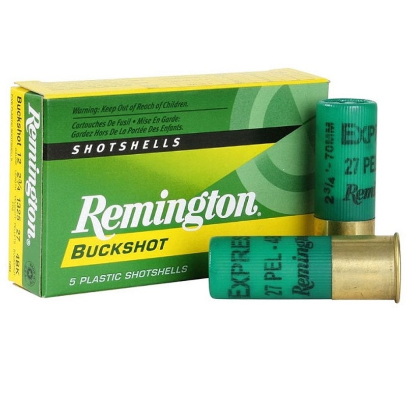 Buckshot 12Ga 2-3/4, #4 Buck 27 Pellets – 5 Rounds