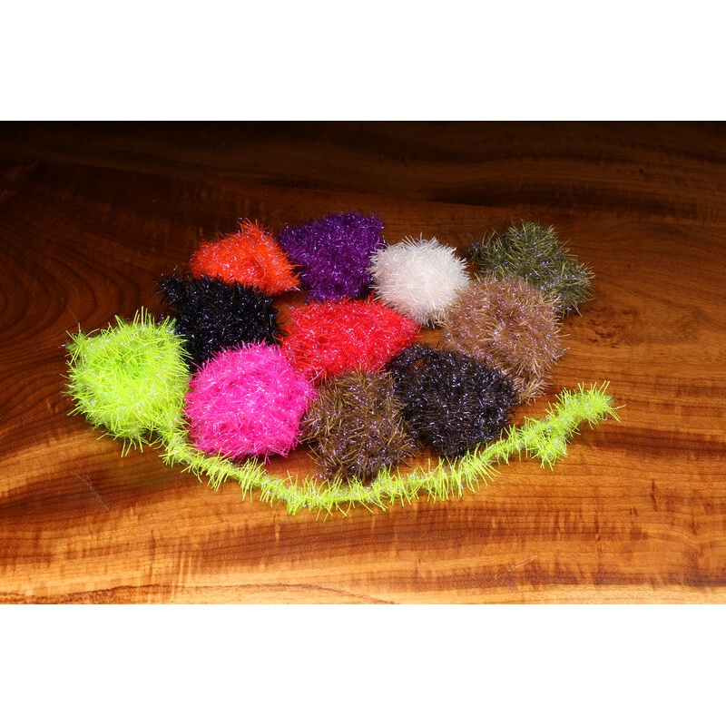 UV Polar Chenille||11 Black UV||131 Fl. Fuchsia UV||153 Gold UV||187 Hot Orange UV||188 Hot Pink UV||263 Olive UV||265 Olive Brown UV||275 Olive Copper UV||298 Purple||310 Red||323 Rusty Copper||344 Silver UV||375 UV Pearl||383 Yellow UV||54 Chartreuse UV