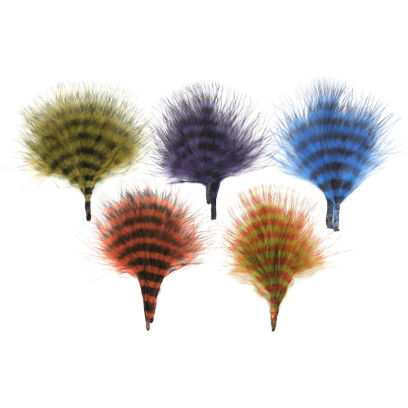 MFC Barred Marabou|Blue/Black|Burnt Orange/Black|Burnt Orange/Olive|Brown/Black|Burgundy/Black|Fuchsia/Purple|Olive/Rust|Olive Brown/Black|Purple/Black|Tan/Brown|White/Black|Olive/Black|Yellow/Brown