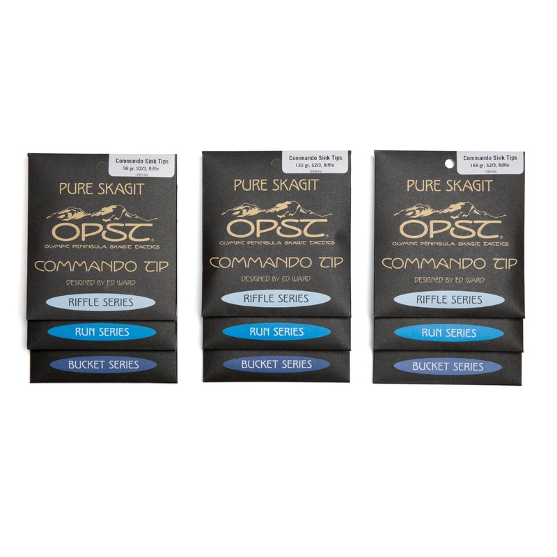 OPST Commando Tips|10′ 80 grain S2 Riffle|10′ 80 grain S4 Run|10′ 80 grain S6 Bucket|10′ 110 grain S3 Riffle|10′ 110 grain S6 Run|10′ 110 grain S9 Bucket|12′ 96 grain S3 Riffle|12′ 96 grain S4 Run|12′ 96 grain S6 Bucket|12′ 132 grain S3 Riffle|12′ 132 gra