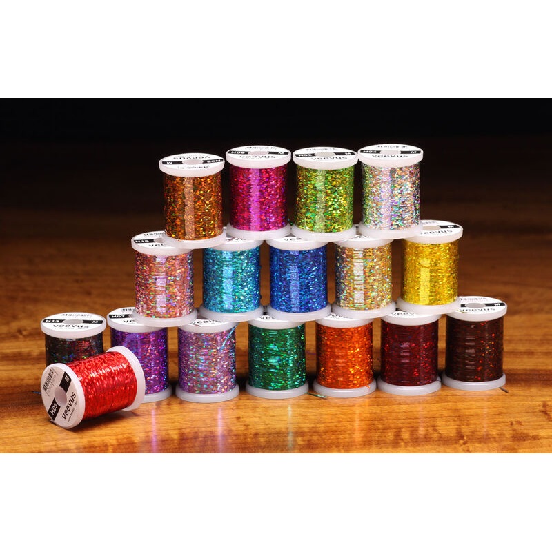 Veevus Holographic Tinsel|Small|Medium|Large|Gold|Silver|Chartreuse