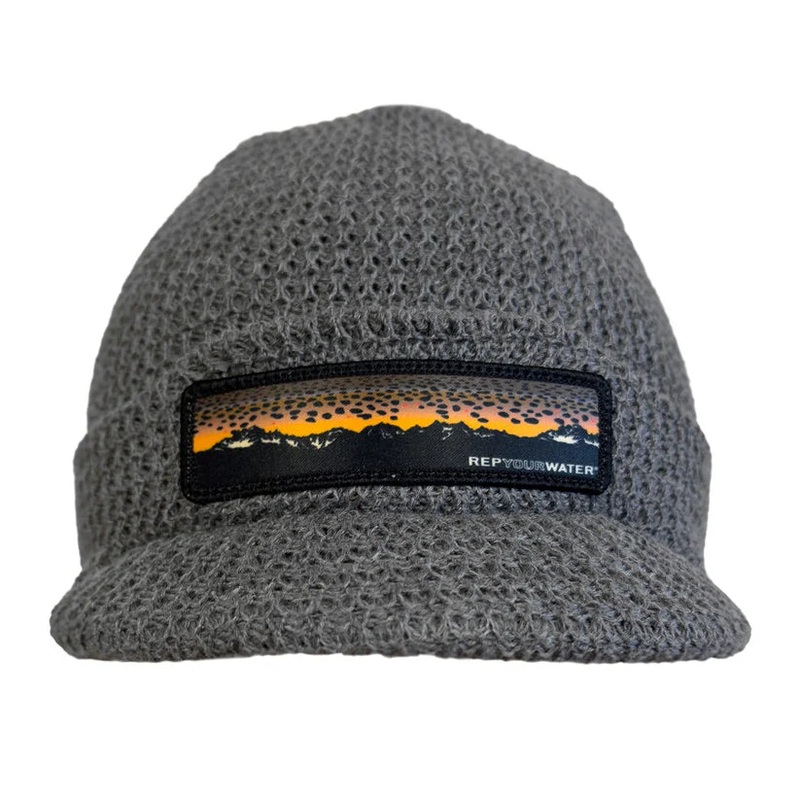 Brown Trout Mountains Brimmed Knit Hat
