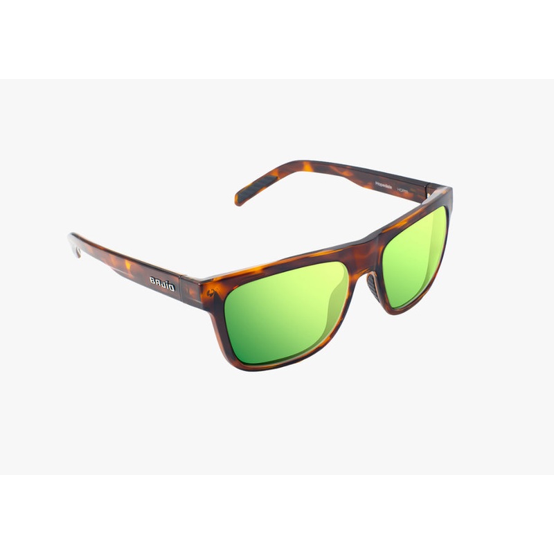 Bajio Hopedale: Brown Tort Gloss Frame / Green Mirror Glass / Large