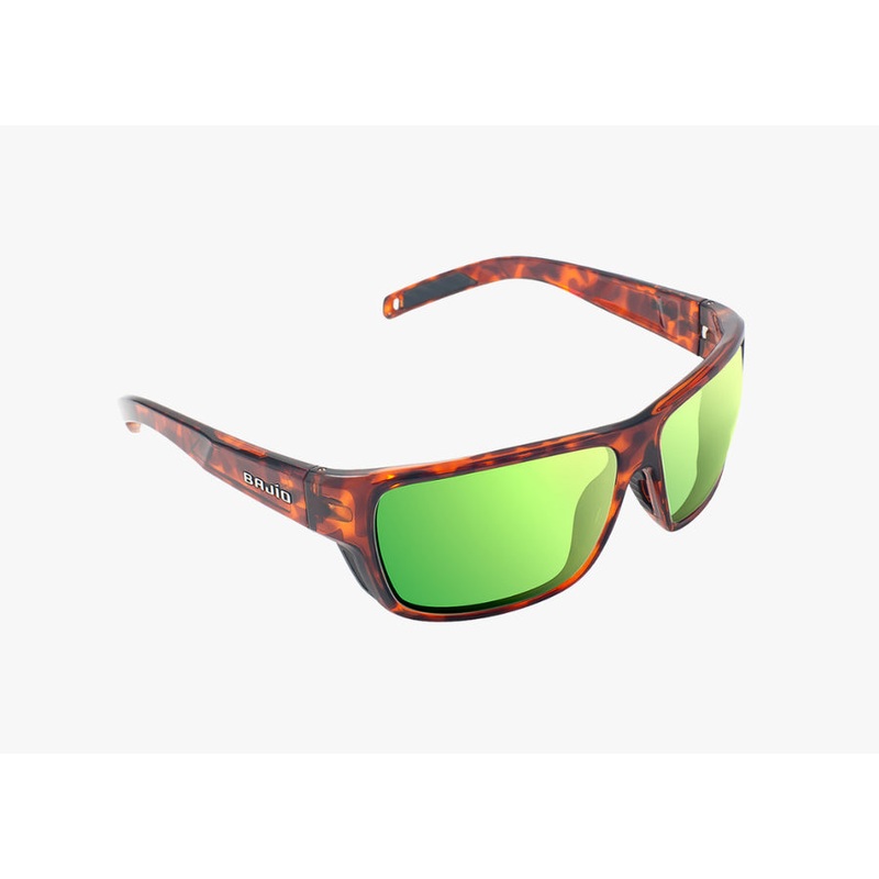 Bajio Rigolets: Brown Tort Gloss Frame / Green Mirror Poly / Small