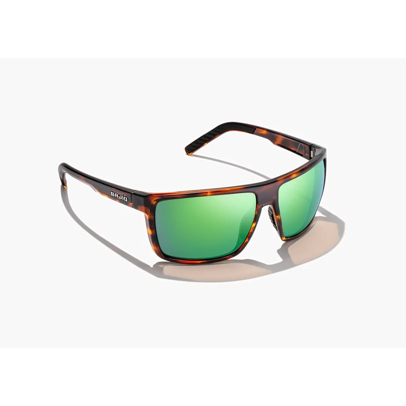 Bajio Toads: Brown Tort Gloss Frame / Green Mirror Poly / Large
