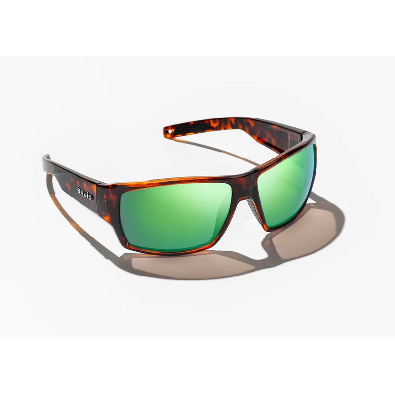 Bajio Vega: Brown Tort Matte Frame / Green Mirror Glass / Large