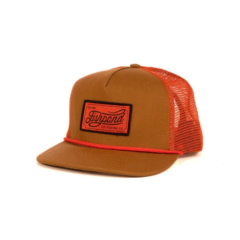 Fishpond Heritage Trucker Hat|Slate|Sandbar/Orange