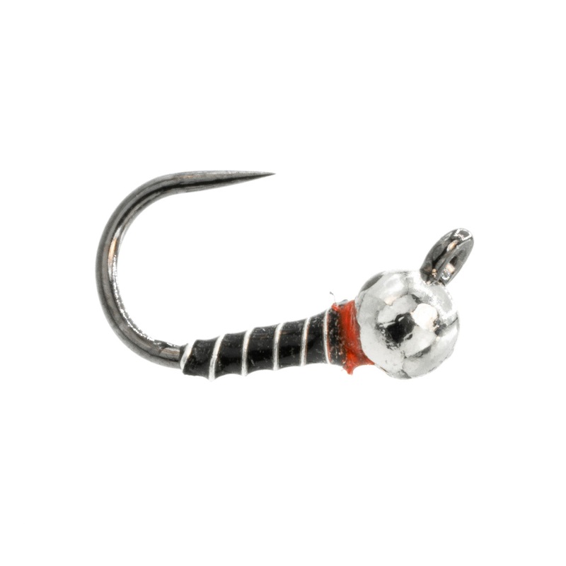Jig Zebra Midge|Red|Black