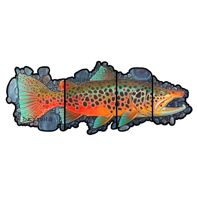 DeYoung Fish Decals|Brookie|4-Panel Brown October|4-In-1 Hex|Brown Waterfall|Brookie In Hand|Brown In Hand|Tarpon – Shrimp Hatch|Old Owl’s Favorite Steelhead Run|4-Panel Petosky Bass|4-Panel Dolly Varden|4-Panel Atlantic Spawner