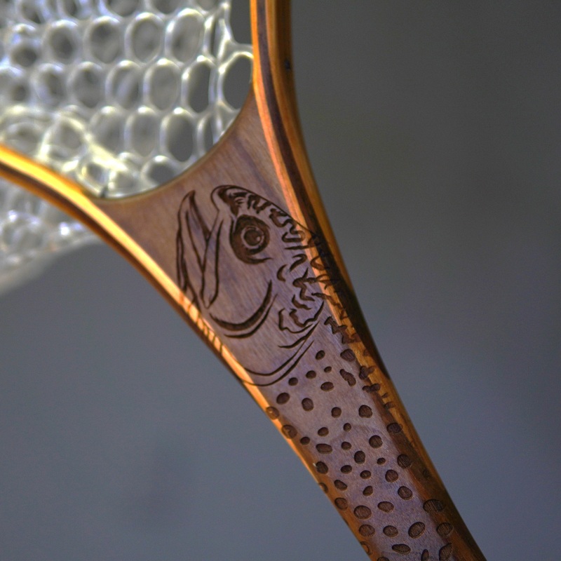 XL 18x 14 Brook Trout Engraved Classic Landing Net