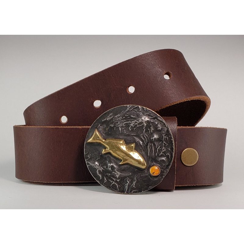 Tailer Made Redfish Buckle with Buffalo Leather Belt