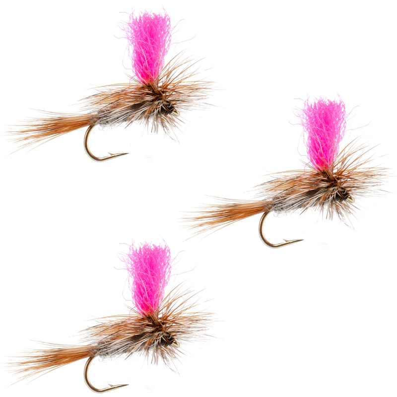 Adams Hi-Viz Parachute Classic Dry Fly – Hook Size 10 (3 Pack)