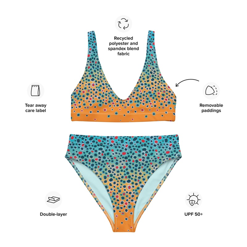 Brown Trout Recycled Bikini|XS|S|M|L|XL|2XL|3XL