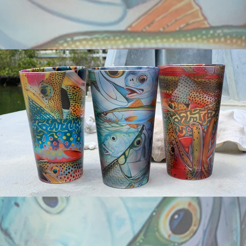 DeYoung Pilsner Glass – Trout Confetti Series