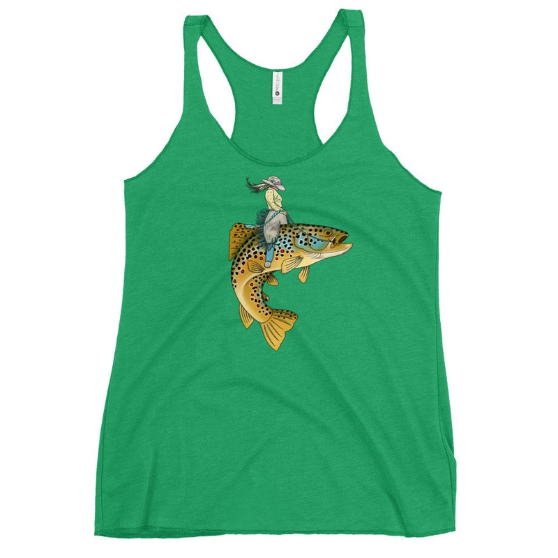 Lady Trout Wrangler Tank|Vintage Black|Vintage Navy|Vintage Purple|Indigo|Purple Rush|Vintage Red|Vintage Shocking Pink|Vintage Royal|Premium Heather|Vintage Turquoise|Envy|Venetian Grey|Heather White|XS|S|M|L|XL