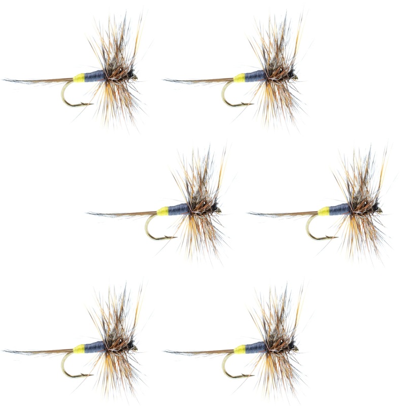 Adams Female Classic Dry Fly – 6 Flies – Hook Size 12
