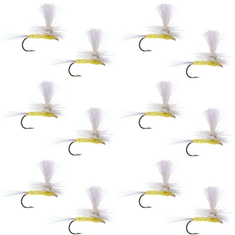 Pale Morning Dun Parachute PMD Classic Dry Fly – 1 Dozen Flies Hook Size 16