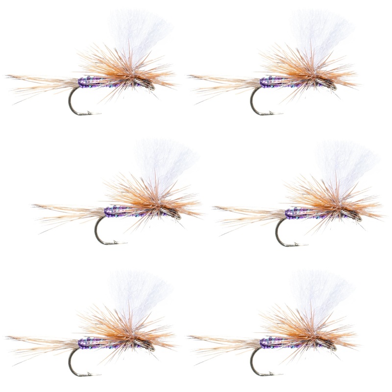 Parachute Super Flash Purple Haze Dry Fly – 6 Flies Size 14