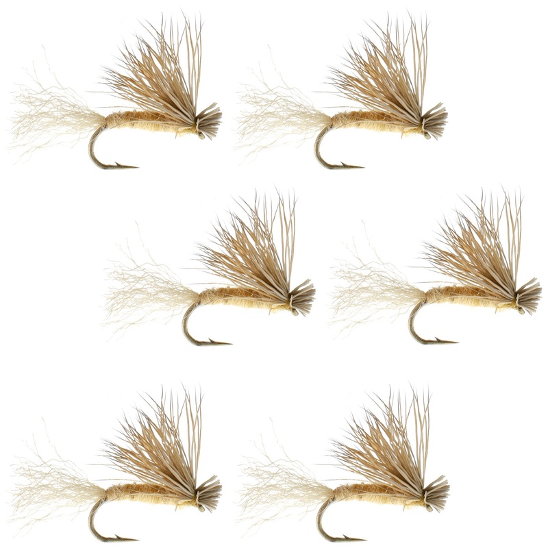Tan X Caddis Emerging Caddis Adult Trout Dry Fly – 6 Flies Hook Size 18